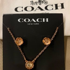 Gorgeous Coach matching earrings and necklace
